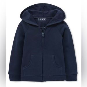 The Children’s Place Toddler Zip Up Hoodie - Navy Blue - 3T